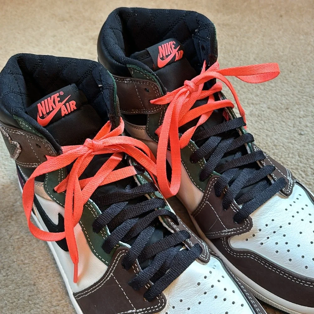 NIKE Air Jordan 1 Retro High OG "Archaeo Brown" shoes * mens sz 9 *EUC - Picture 9 of 9